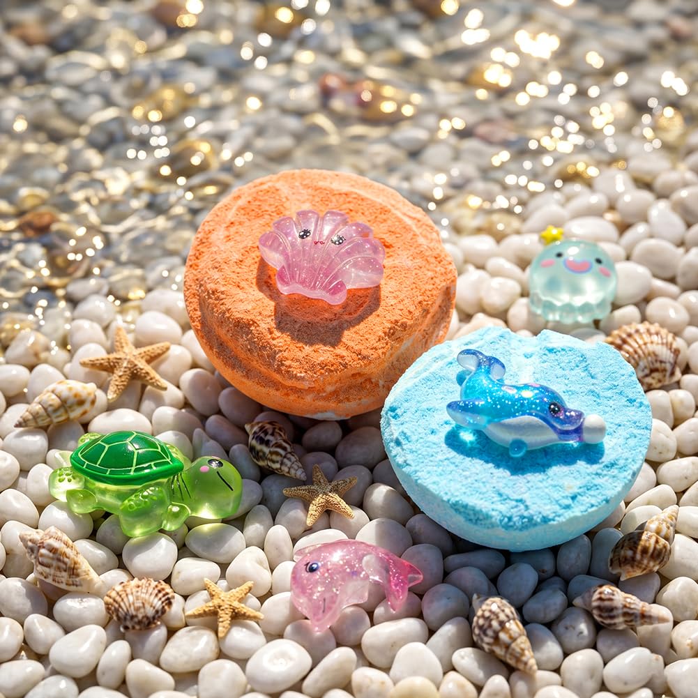 Pack de 12 Bombas de Baño para Niños, Bolas de Baño Conteniendo el Juguete Sorpresa en el Interior, Regalos de Cumpleaños, Navidad y Pascua Regalo para Niños y Niñas