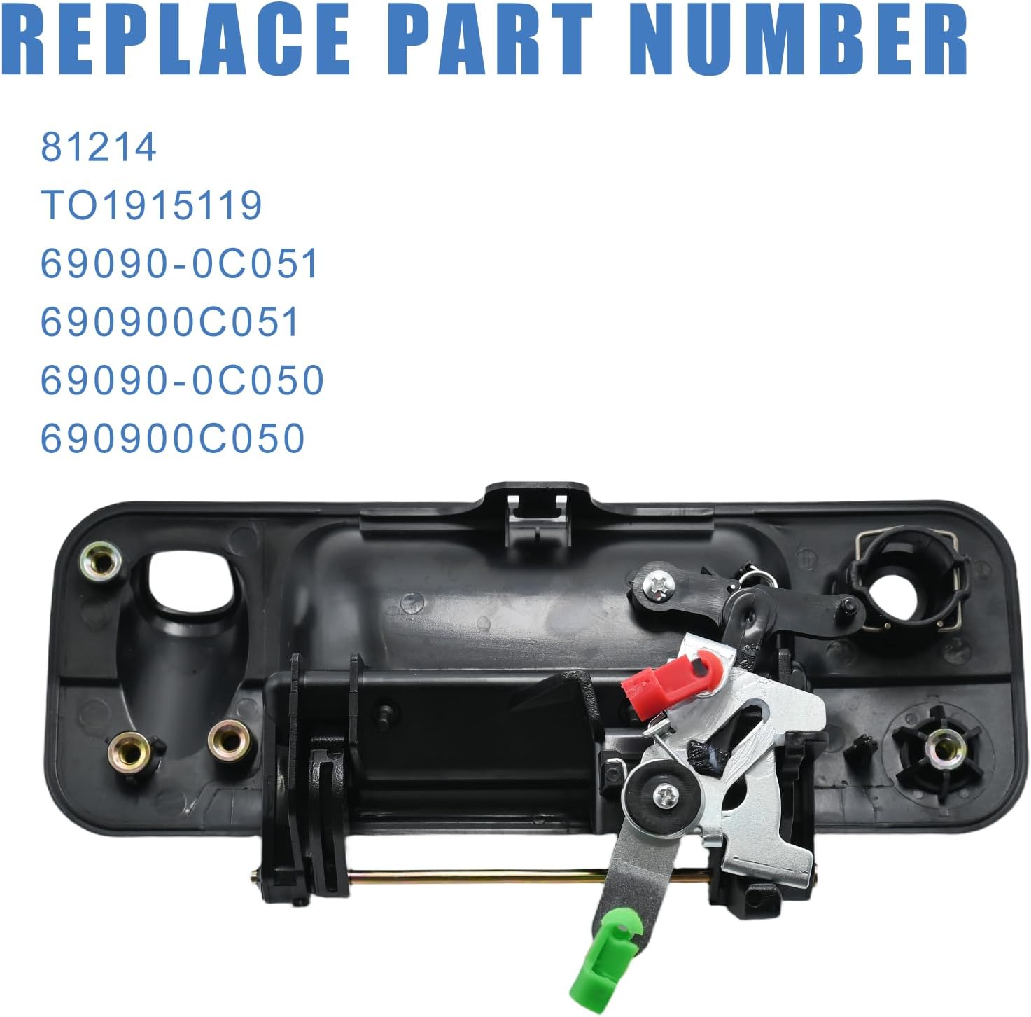 Upgraded Metal Tailgate Handle with Camera Hole Compatible with 2007-2013 Toyota Tundra Tailgate Latch Handle OE# 69090-0C051, 69090-0C050, 81214
