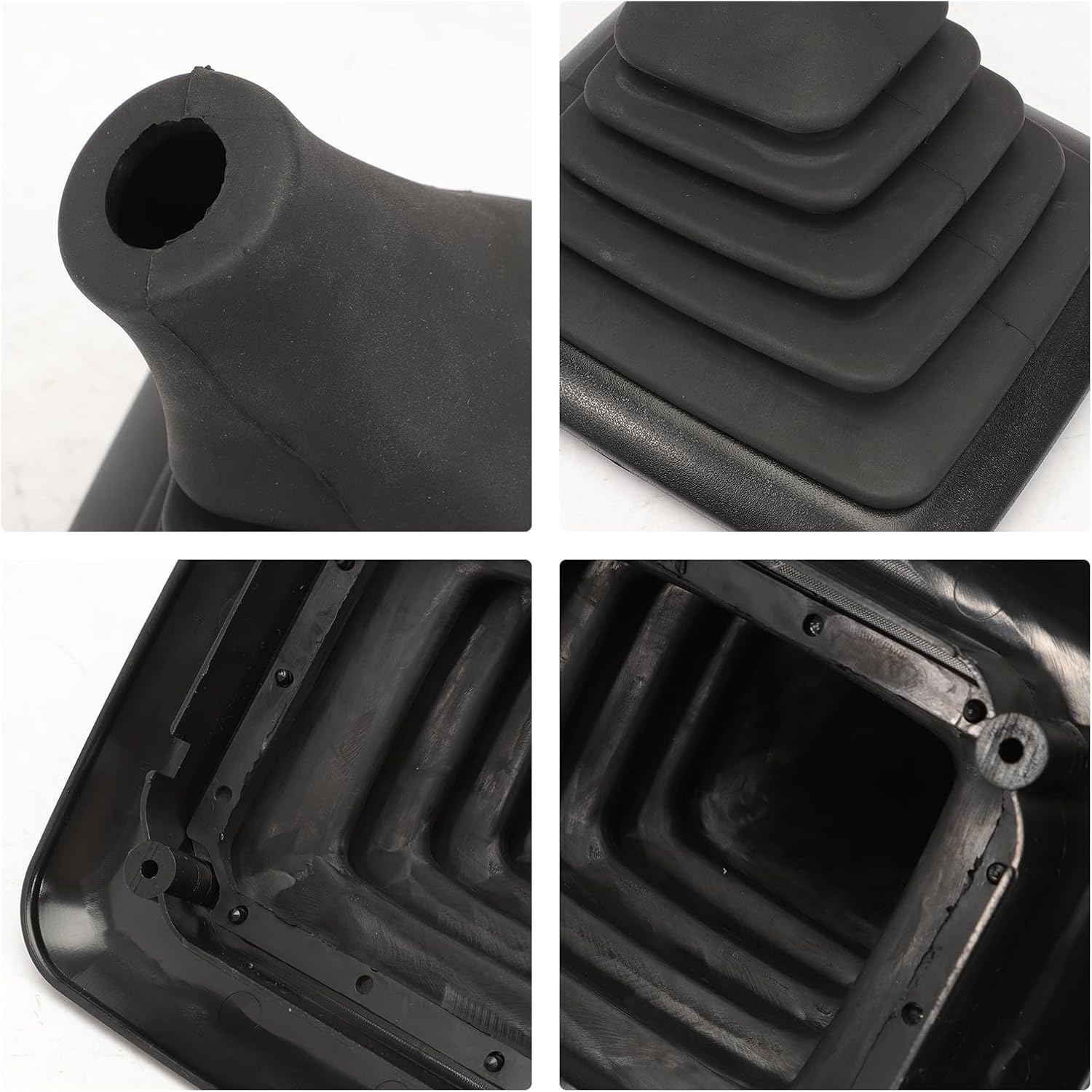 Manual Shifter Rubber Boot W/Mounting Bracket Compatible for F150 F250 F350 Bronco 1990 1991 1992 1993 1994 1995 1996 1997 Manual Transmission Gear Shifter Boot Replace F5TZ7277BA