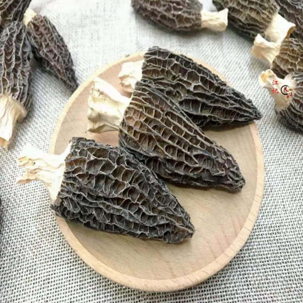 Natural Organic Wild Morchella Mushrooms,Morel,Morchella Deliciosa Fr,Kosher,Non-GMO,Gluten-Free,Vegetarianism,Naturally Sun Dried. (100 Gram)