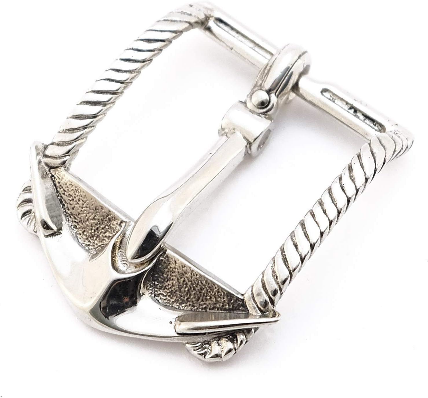 Anchor belt buckle, Handmade marines solid German silver buckle, sailor accessory gift