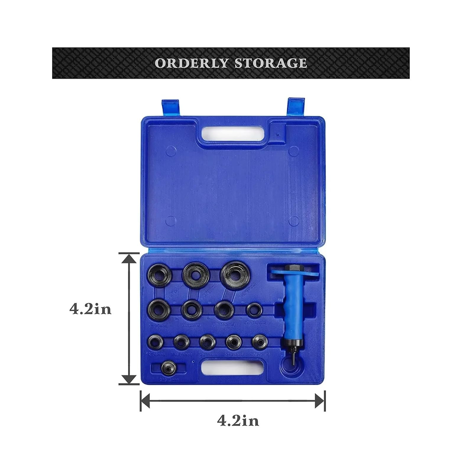 14-teiliges Locherset (5–35 mm) aus hochkohlenstoffhaltigem Stahl for Leder und Kunststoff, Gummi und Leder. Geeignet for DIY-Projekte. Breites Anwendungsgebiet
