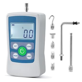 BAOSHISHAN Digital Force Gauge 100N Trigger Push Pull Scale | Multi-Unit Conversion N/lb/kg/oz, Backlit LCD Display, Auto Power-Off, Storage Case, School Lab Teaching Tool