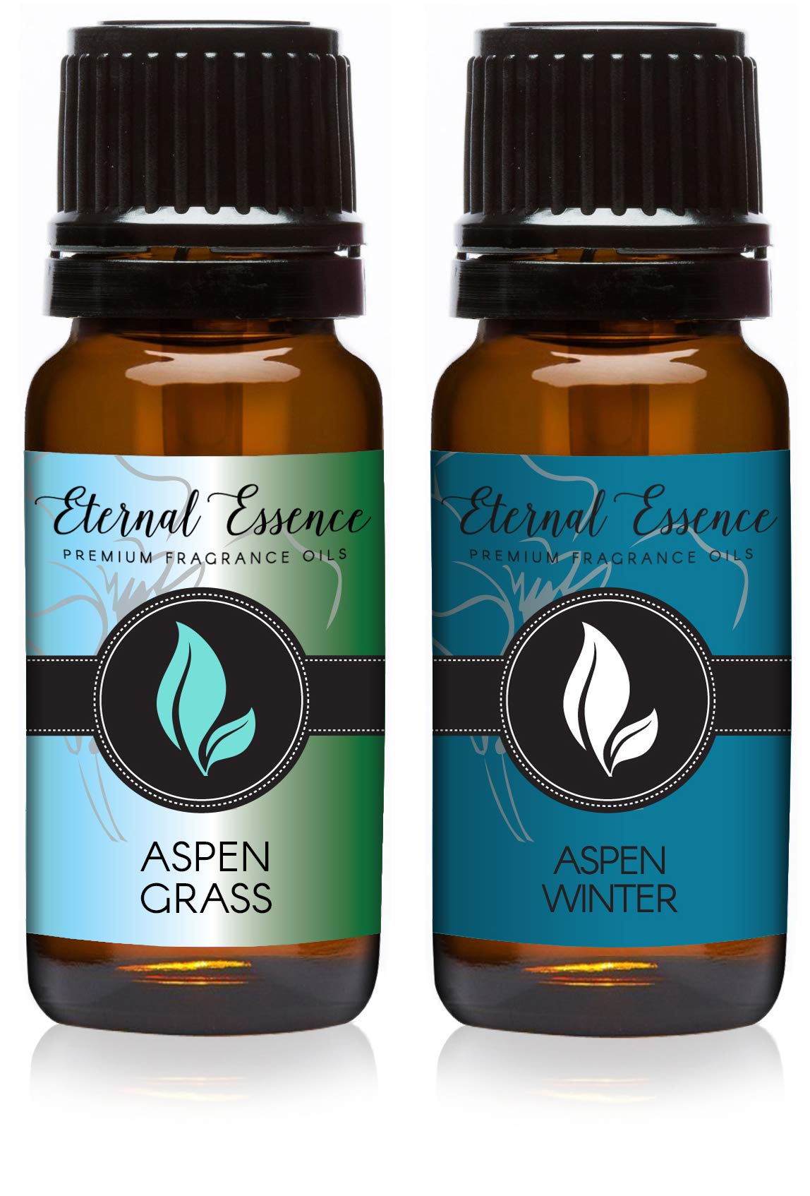 Eternal Essence Oils 2 Pack 10ml Premium Fragrance Oil - Aspen Winter &amp; Aspen Grass - for Candle, Soap Making, Aromatherapy, Diffusers, Home Care, &amp; Humidifiers