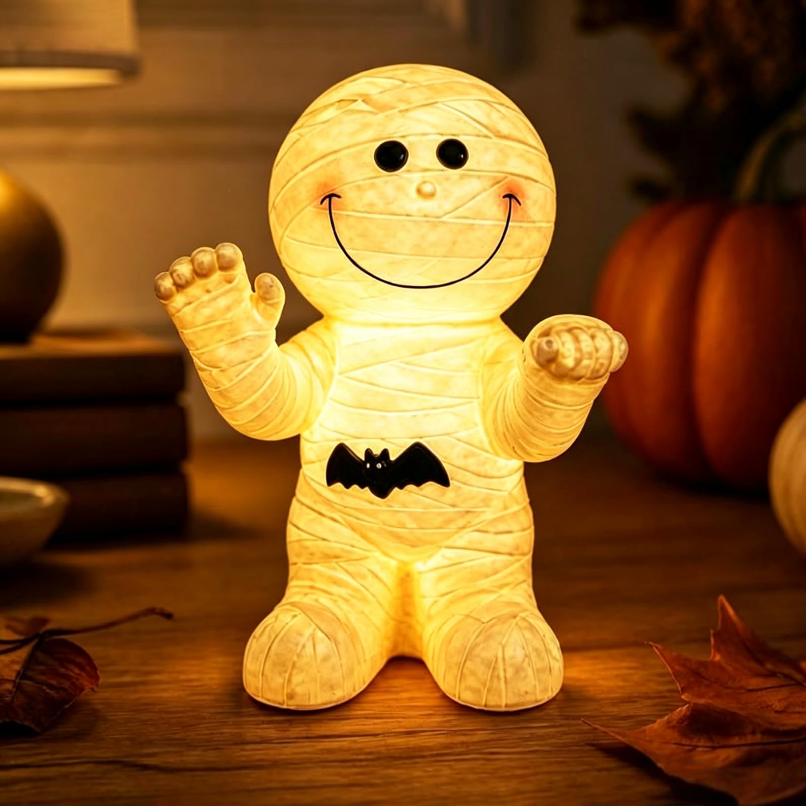 Estatua de Resina Brillante de Momia Halloween para Lámpara USB