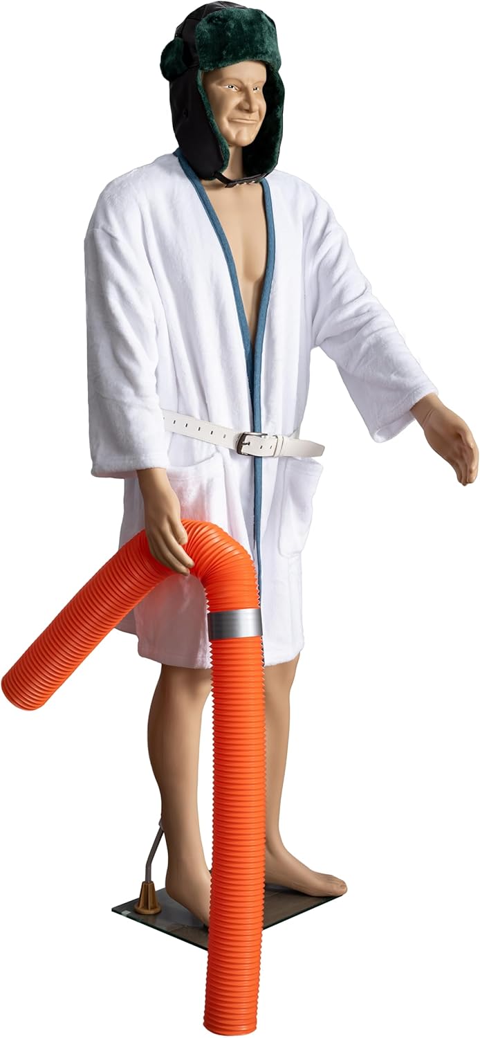Costume Agent Cousin Eddie Vacation Movie Christmas 6 feet Tall Mannequin with Robe Belt Hat and Hose Holiday Decoration