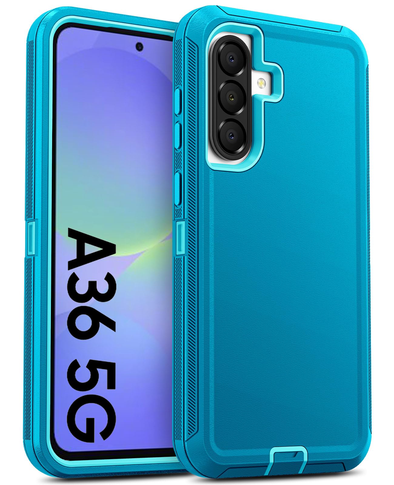 Jelanry Case for Samsung Galaxy A36 5G, Heavy Duty Rugged Protective Dual-Layer Shockproof Drop Protection with Port Anti-Dust/Scratch Matte Phone