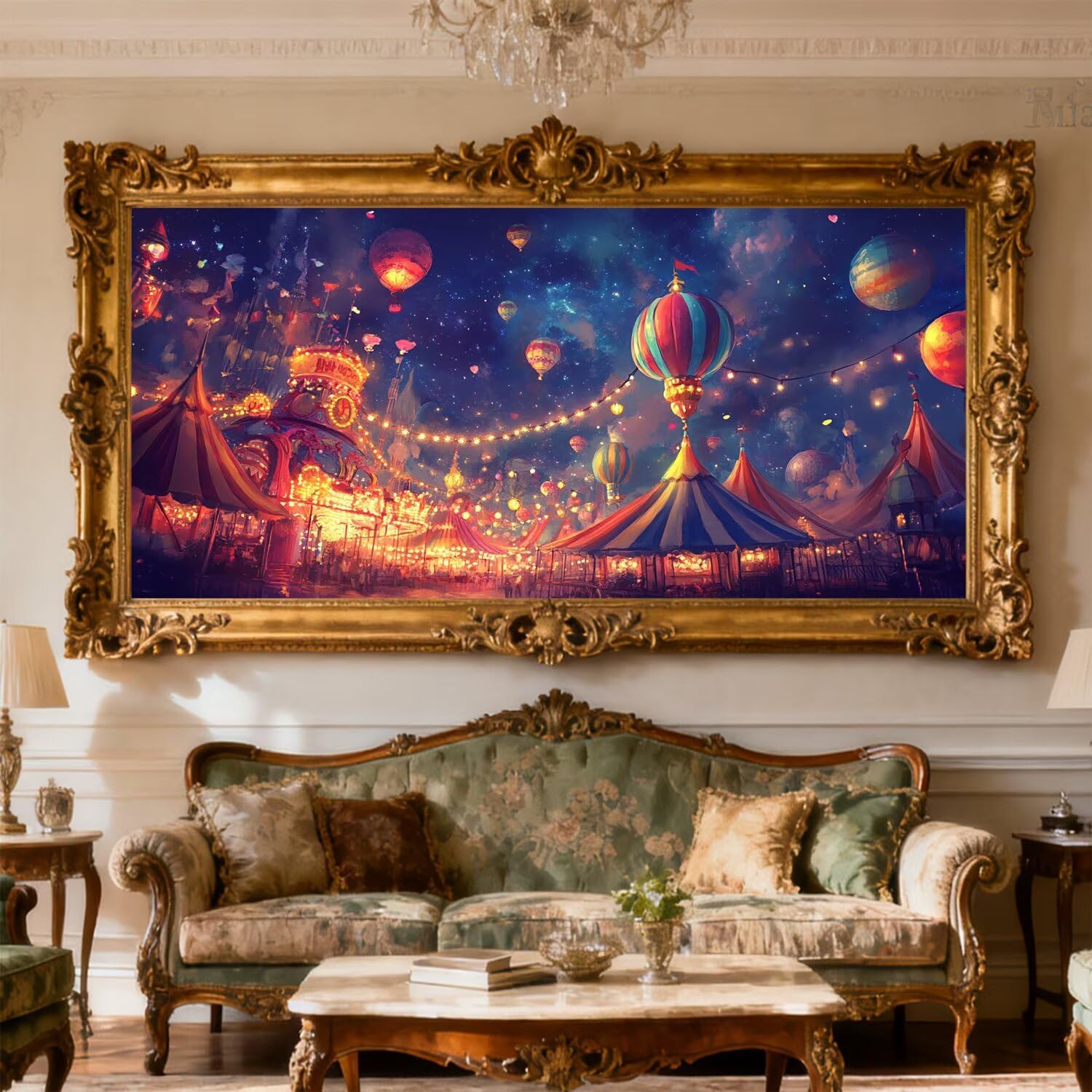 Diamentowe malowanie ogród diament malarstwo dla dorosłych duży rozmiar 190x80cm haft diamentowy balon na gorące powietrze pełny zestaw kryształowy ścieg krzyżykowy aktywność ręczna, prezenty do