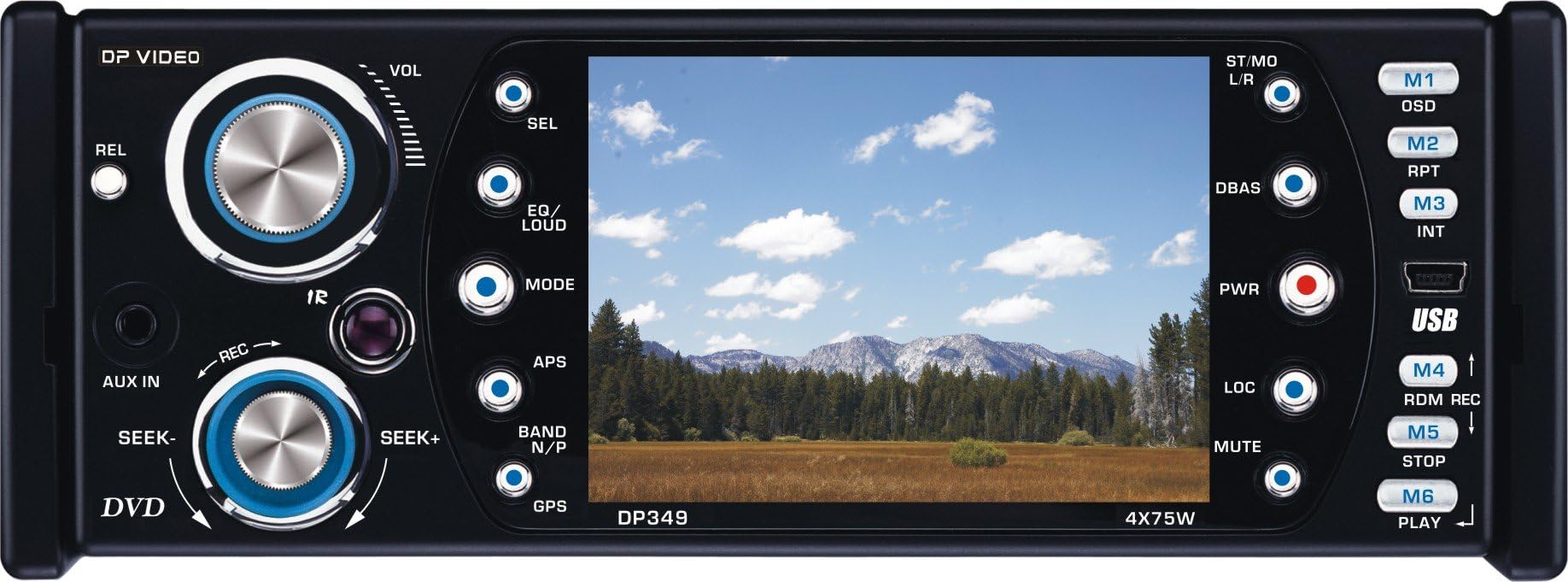 DP Video DP349 3.5-Inch DVD Receiver with USB/SD Card Inputs