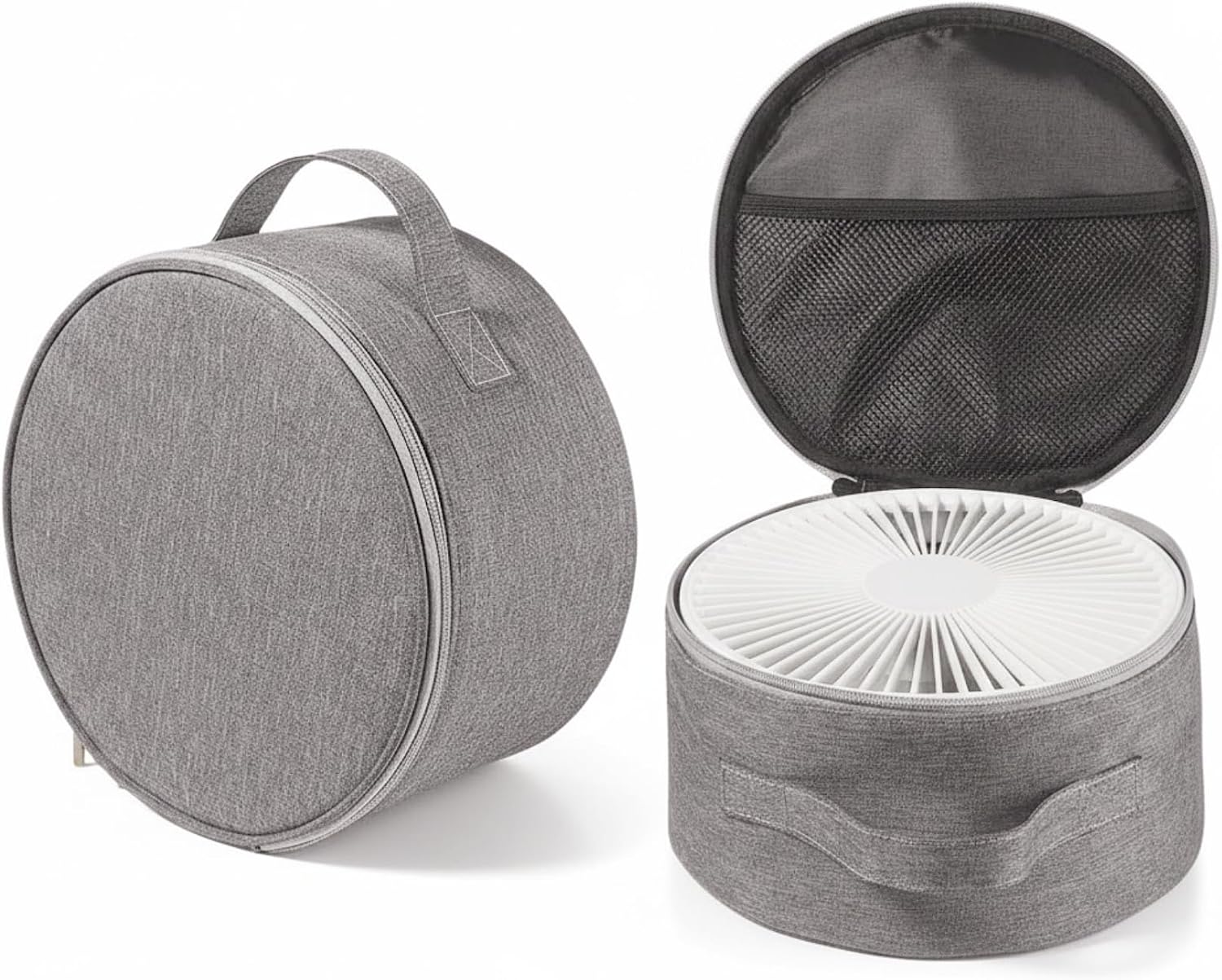 Portable Folding Telescopic Fan Storage Bag, Waterproof Foldaway Standing & Table Fan Hand Bag Case Suitable for P9,P9S,P10,P11,Q7,N97,N98 (Gray)