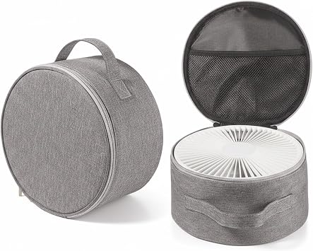 Portable Folding Telescopic Fan Storage Bag, Waterproof Foldaway Standing & Table Fan Hand Bag Case Suitable for P9,P9S,P10,P11,Q7,N97,N98 Gray