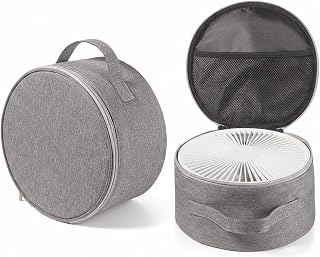 Portable Folding Telescopic Fan Storage Bag, Waterproof Foldaway Standing & Table Fan Hand Bag Case Suitable for P9,P9S,P10,P11,Q7,N97,N98 (Gray)