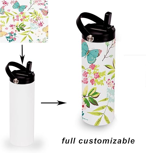 Miniatura 4 de JKGTKC Paquete de 25 vasos de sublimación de 20 onzas con tapa flexible con pajilla, recto, delgado, doble pared, de acero inoxidable, con tapa,