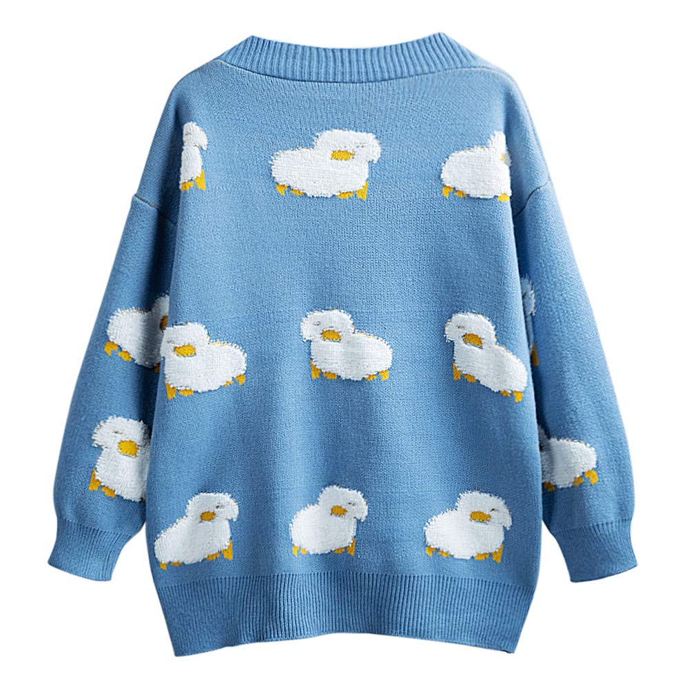 BAZPUR MART® Women Oversized Knitting Cardigan Coat Cute Sheep