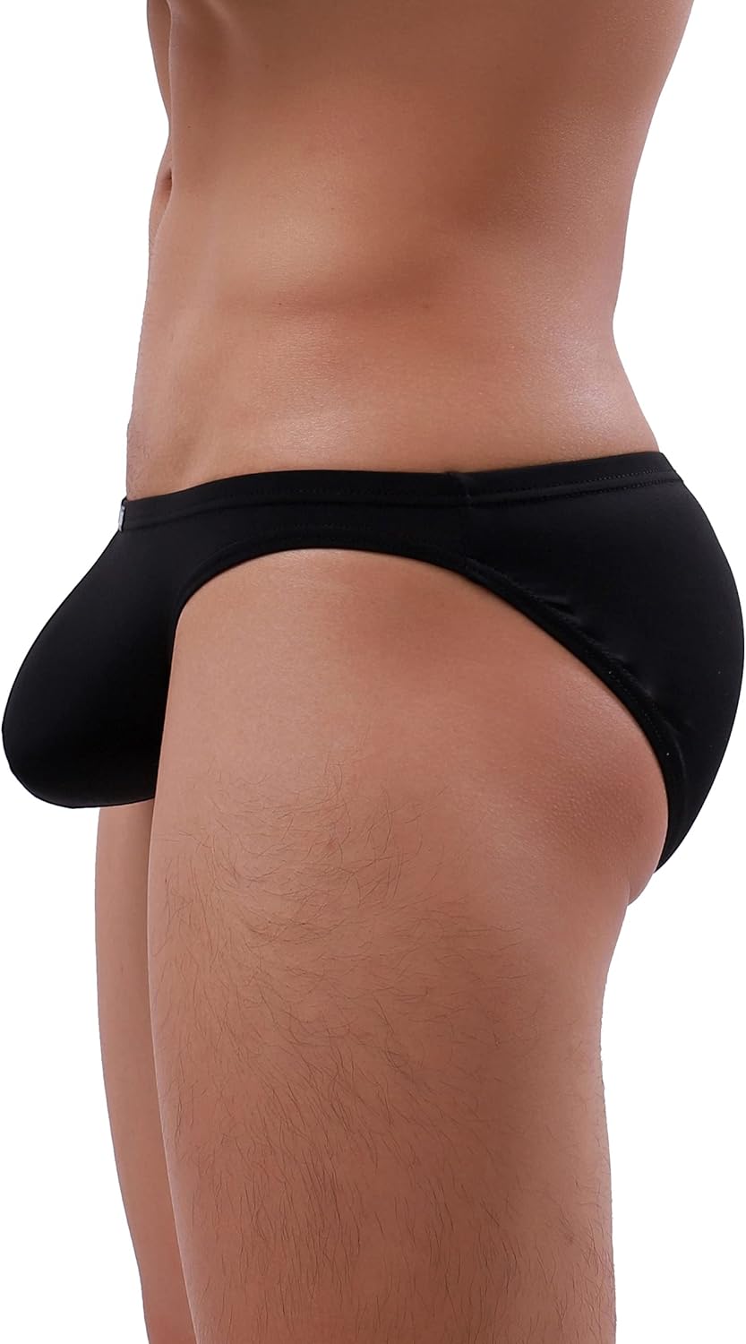 iKingsky Men's Silky Bulge Briefs Big Pouch Underwear Sexy Low Rise Stretch Under Panties for Men - Image 2