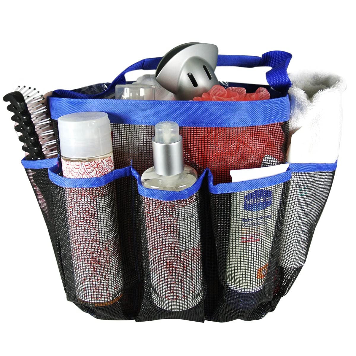 Wrapables Quick Dry Portable Mesh shower Caddy Tote Organizer Blue