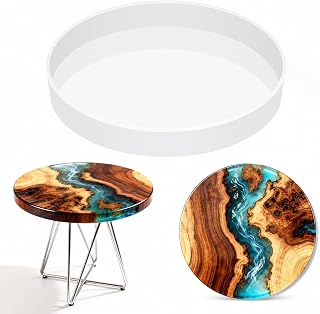 VEHIPA 14 Inch Extra Large Round Silicone Resin Mold for River Tables, Epoxy Art, Coasters, Cutting Boards - Reusable, Easy Release