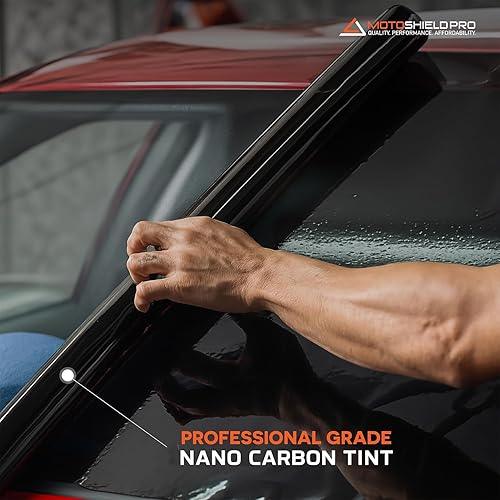 Miniatura 9 de DIY-MotoShield Pro Premium Tinte de carbono (5% VLT) Rollo de 24 pulgadas x 10 pies  Película profesional para ventana de automóvil, reduce el calor