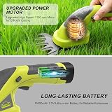 DEWINNER Coupe Bordure sans Fil 7.2V, 2 en 1 Cisailles à Gazon, Légère Tondeuse à Gazon, Batterie 1500mAh, Manche Long Télescopique Détachable, pour Couper Gazon/Buisson/Haie - 3