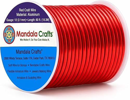 Vista 67 de Mandala Crafts - Alambre de aluminio anodizado de calibre 10 para manualidades de joyería - 32 pies de alambre flexible de cobre coloreado - Doble
