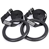 POWER GUIDANCE Anneaux de Gymnastique Olympic Gymnastique Réglable Professionnel pour Musculation Suspension Training ABS-28mm DIA