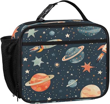 Space Insulated Lunch Box for Women Adults Men Reusable Leakproof Portable Lunch Cooler Tote Bag