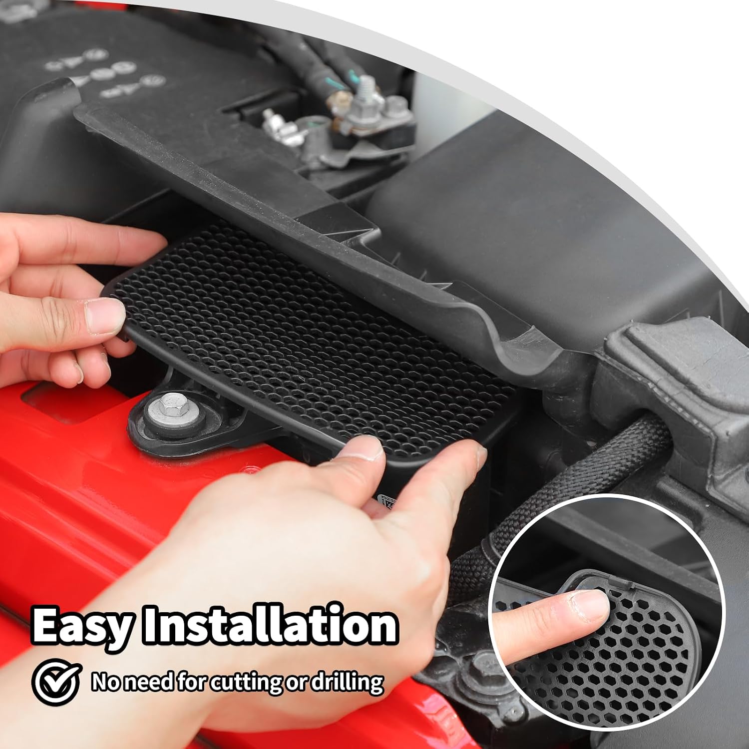 JWWY Engine Bay Cover Hood Insulation Shield Protector Fit for 2018-2024 Jeep Wrangler JL JLU & Gladiator JT, Black, 1PC abs