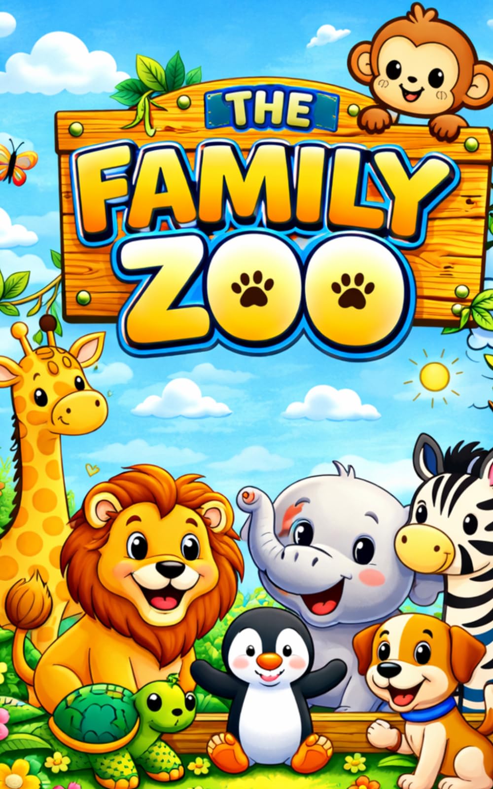 The Family Zoo: Simple & Cute Animal coloring book