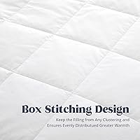 Vista 5 de Manta blanca liviana de plumón con tejido de satén Puredown, Algodón, Blanco, Full/ Queen