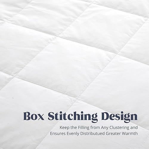 Miniatura 5 de puredown Mantas tamaño King  Manta de plumón suave y ligera para todas las estaciones, acogedora y cálida manta de lujo con ribete satinado, color