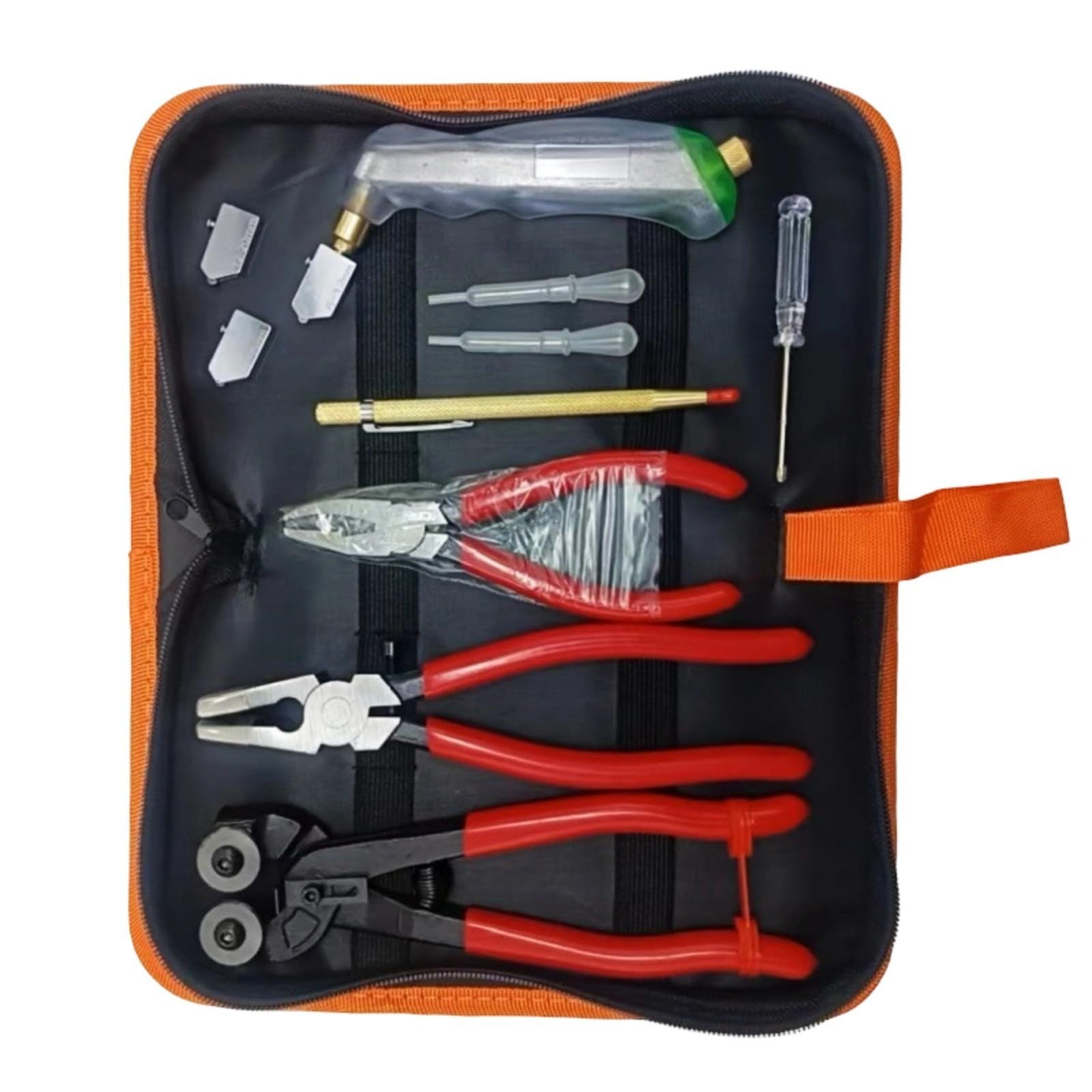 Multiple Attachments Craft Construction Glass Cutter and Trimming Plier Set Comprehensive Glass Working Cutter Tool Pack Precisions