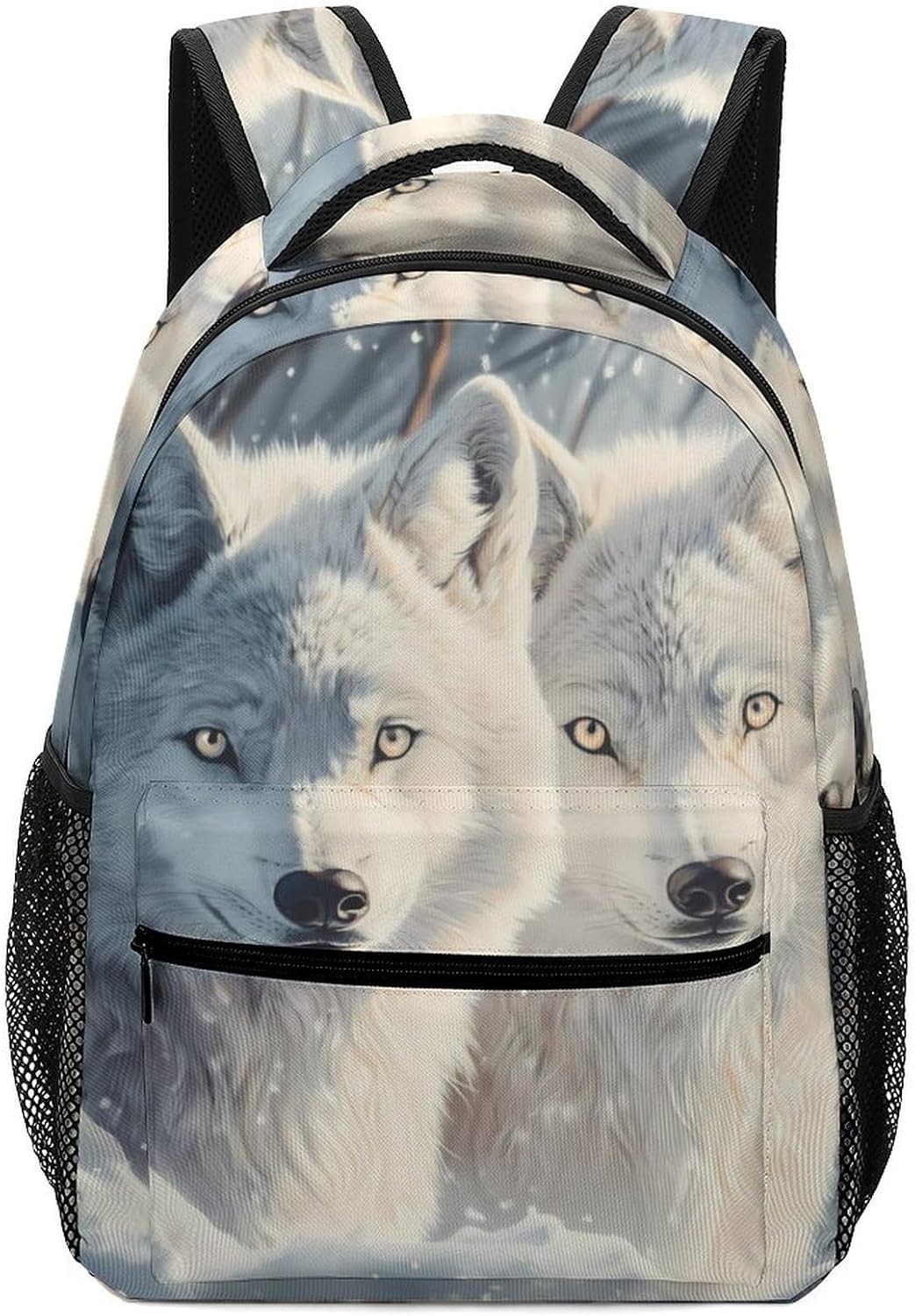 Sunlit Soulmates Wolves Wolf Laptop Backpack Lightweight Travel Daypack Shoulder Bag for Men Women
