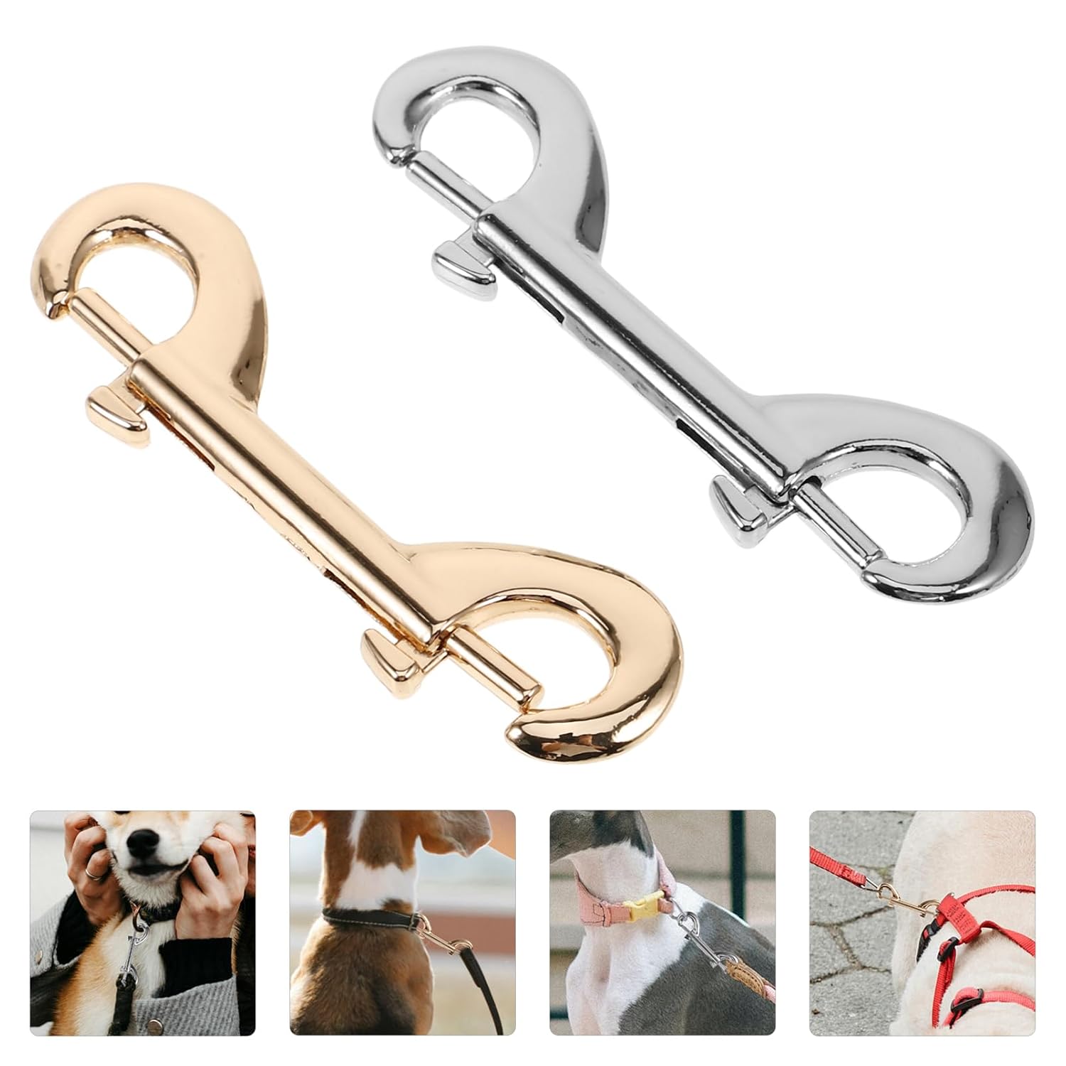 Veemoon 10pcs Heavy Duty Dual-Ended Snap Hooks for Dog Leashes Clips for Multi-pet Use and DIY Projects for Ropes and Straps