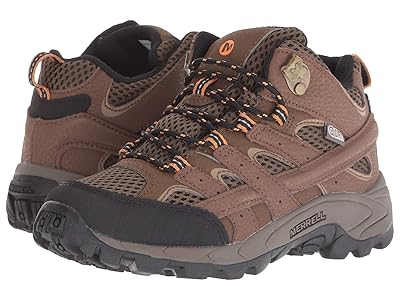 Merrell Kids Moab 2 Mid A/C Waterproof (Little Kid) Boys Shoes Earth 