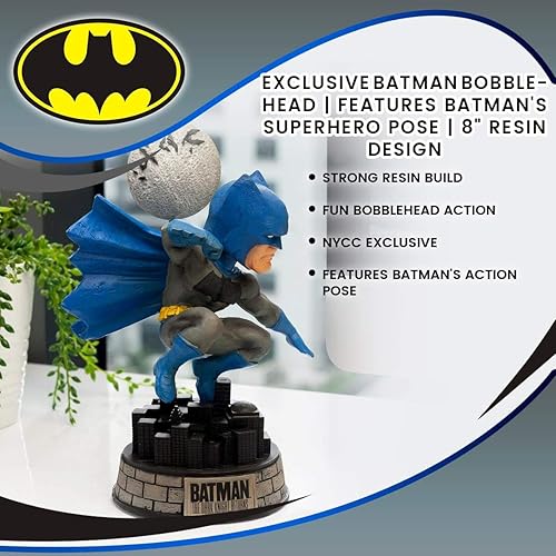 Vista 6 de Exclusivo Batman Bobblehead Cuenta con Batman en una pose de superhéroe Diseño de resina de 8 pulgadas