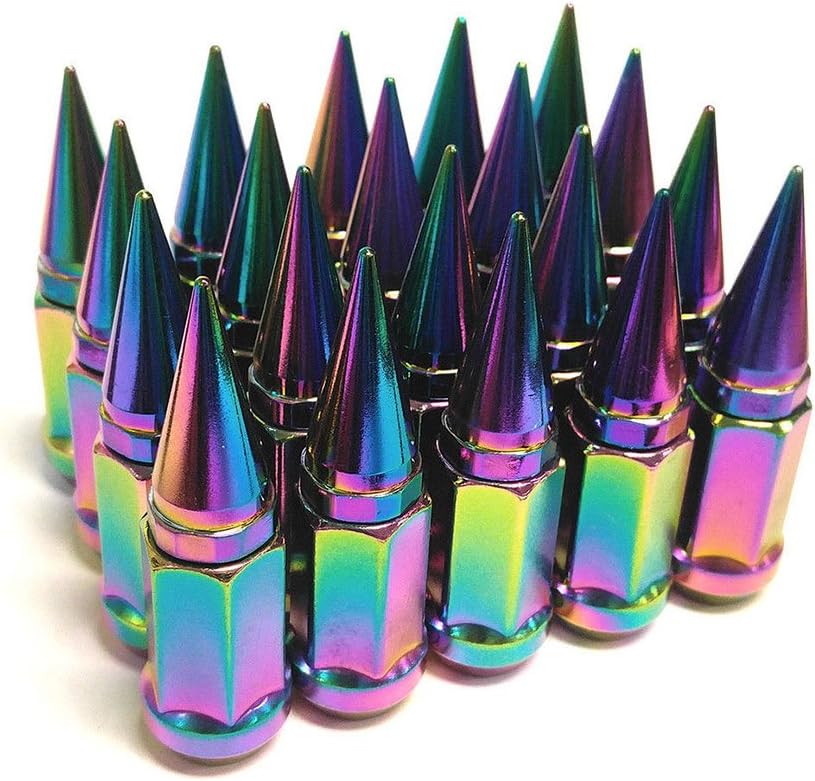 20pcs 12x1.5 Extended Spike Tuner Wheel Rim Lug Nuts Tire Screw Refit Neo Chrome 20pcs 12x1.5 Extended Spike Tuner Wheel Rim Lug Nuts Tire Screw Refit Neo Chrome