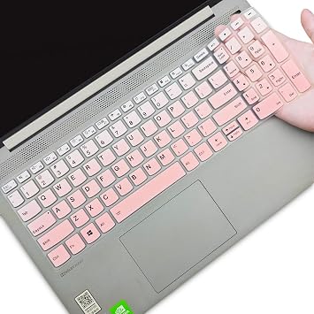 Keyboard Cover Skin for Lenovo Yoga 7i 15.6" 16" Lenovo Flex 5 15.6/ideaPad Flex 5 15/ideaPad 3 3i 15.6/Ideapad 5 15.6/ideaPad Slim 7 15.6/ThinkBook 15 G2 G3 15p ThinkBook Gen 4 15..6 Pink 6 Pink