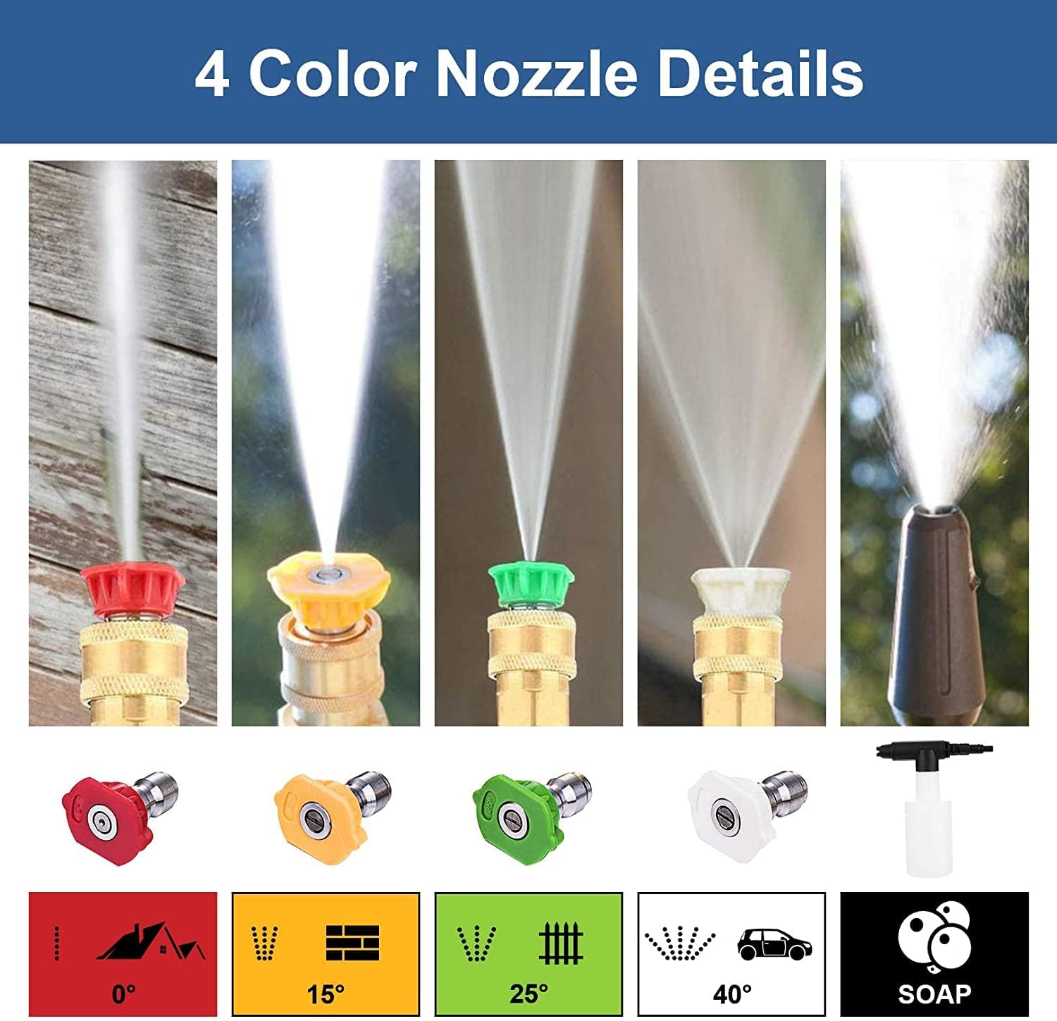 Black Friday 🔥 mrliance Electric Pressure Washer, 3800PSI 2.8GPM Power Washer, 1800W High Pressure Washer Cleaner with Spray Gun 4 nozzles Ideal for Cars Fences Patios Garden Cleaning, Blue