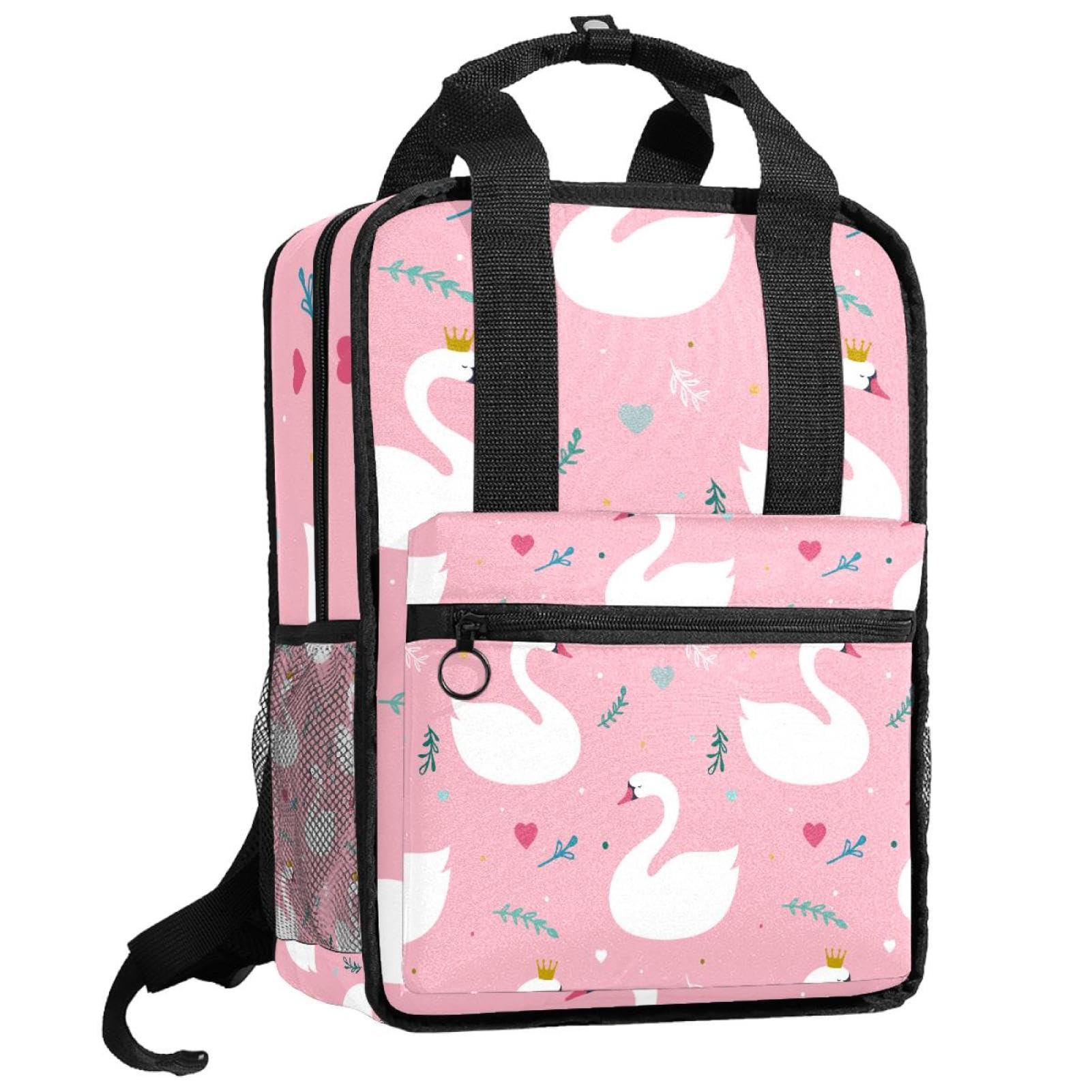 Sac à dos pour garçons rose multicolore réglable cygne - 8