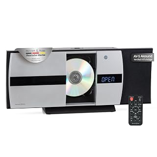 Bennett & Ross Ålesund Chaîne stéréo verticale avec lecteur – Microchaîne hi-fi avec lecteur CD, MP3, fonction UKW, USB et Bluetooth avec NFC – Installation sur pied ou murale – Télécommande – Argenté - Les Beatles, Paul McCartney, John Lennon, RIngo Starr, George Harrison