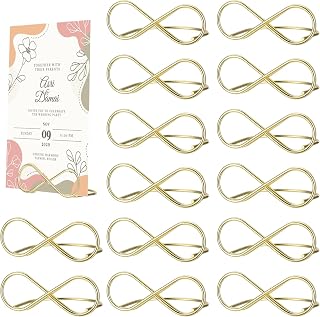 16 Stk goldene Tischkartenhalter aus Metall für Hochzeit und Party