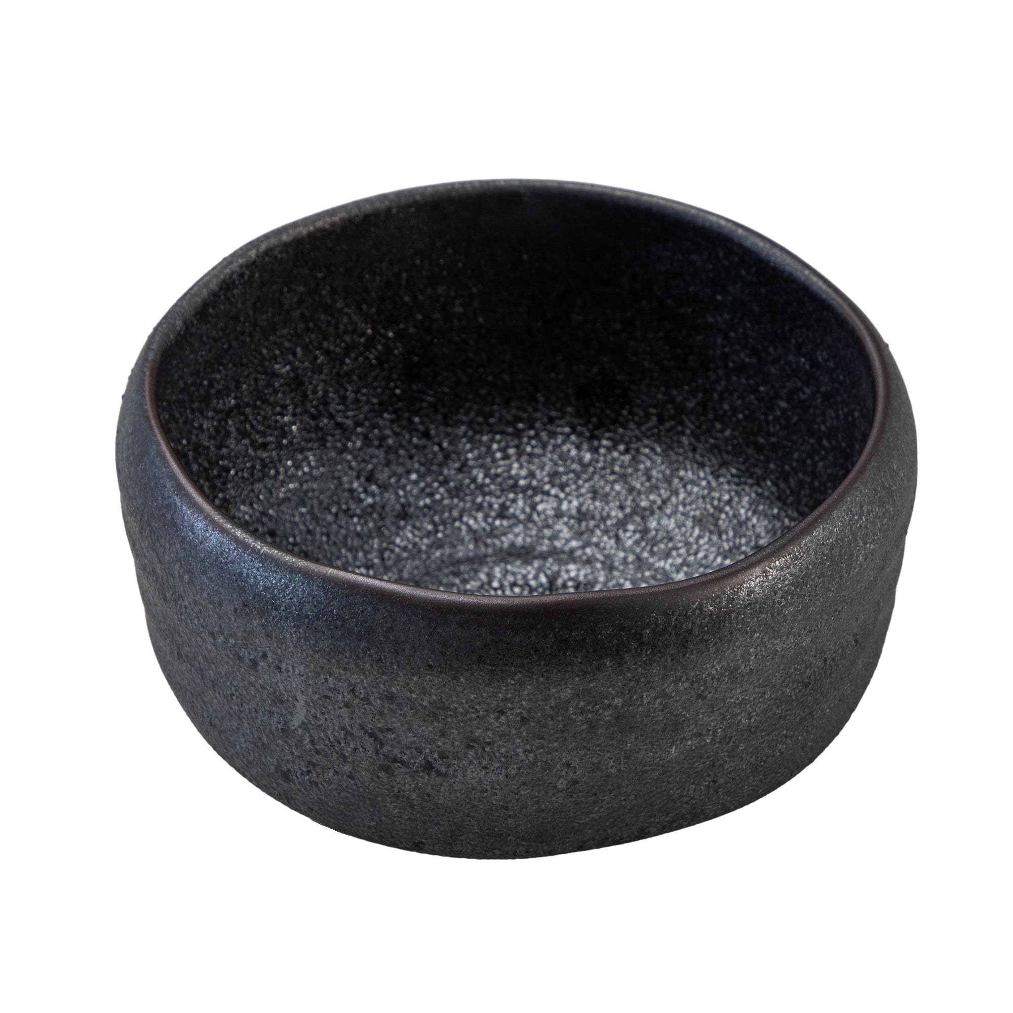 Bol à matcha japonais fait main, bol à thé en grès Mino (argent fumé)