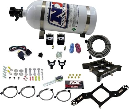 Nitrous Express - 4150 Billet Crossbar Pro-Power Nitrous Kit 100-500HP w/10lb Bottle 60542-10