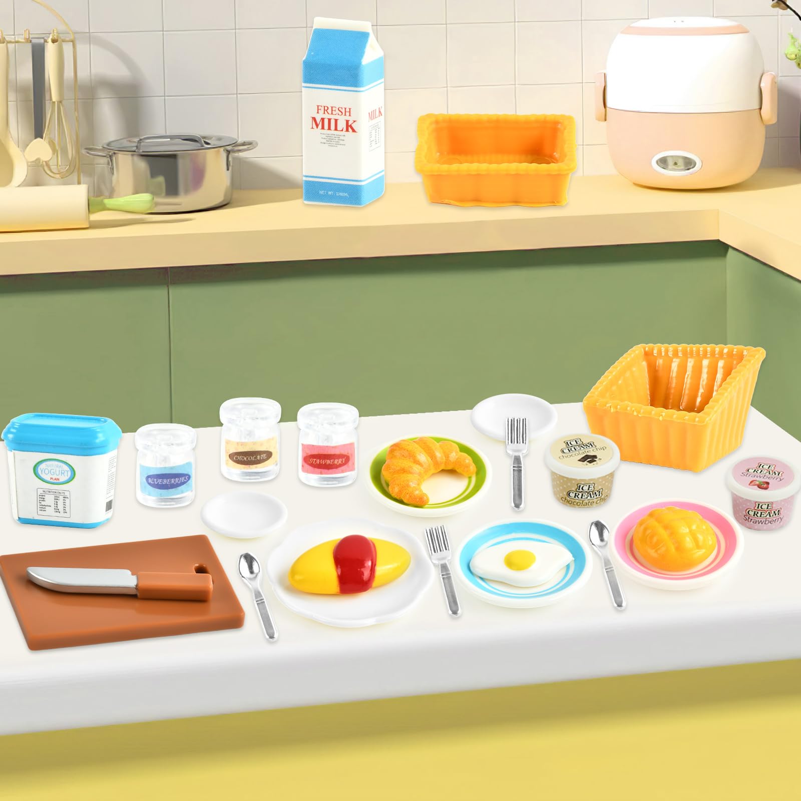 Set Da 200 Cibi In Miniatura In Resina Per Casa Delle Bambole – Accessori Realistici Per Mini Cucine, Micro Paesaggi E Progetti Fai Da Te - 5