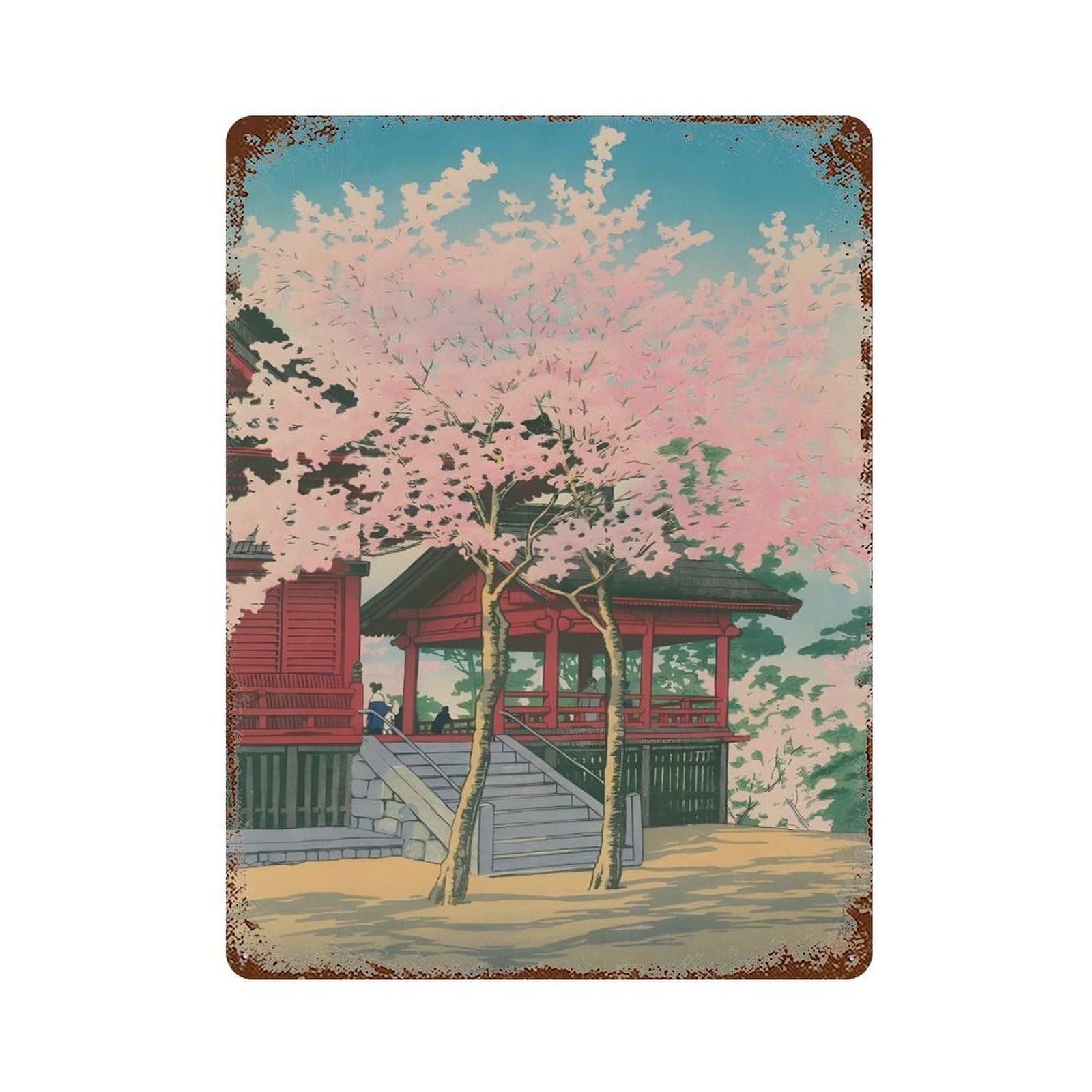 xiaoxiaoshen Hasui Kawase (25) Wall Decor Art Metal Tin Poster Modern Home Decor Art Home Bar Shop Decorations Vintage Sign 40x30cm
