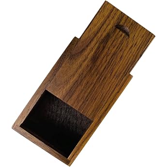 Small Wooden Gift Box with Sliding Lid Sliding Lid Wooden Boxes for Wedding Gifts for Couples Wooden USB Box for Friends/Business Partners/Photographers/Customers Walnut Wood 8 x 5.1 x