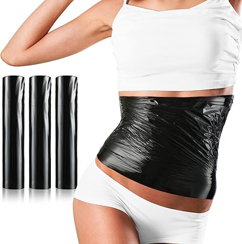 Envoltura corporal de plástico osmótico negro de 1969ft entrenamiento y potenciador del sudor reduce la celulitis película de envoltura corporal
