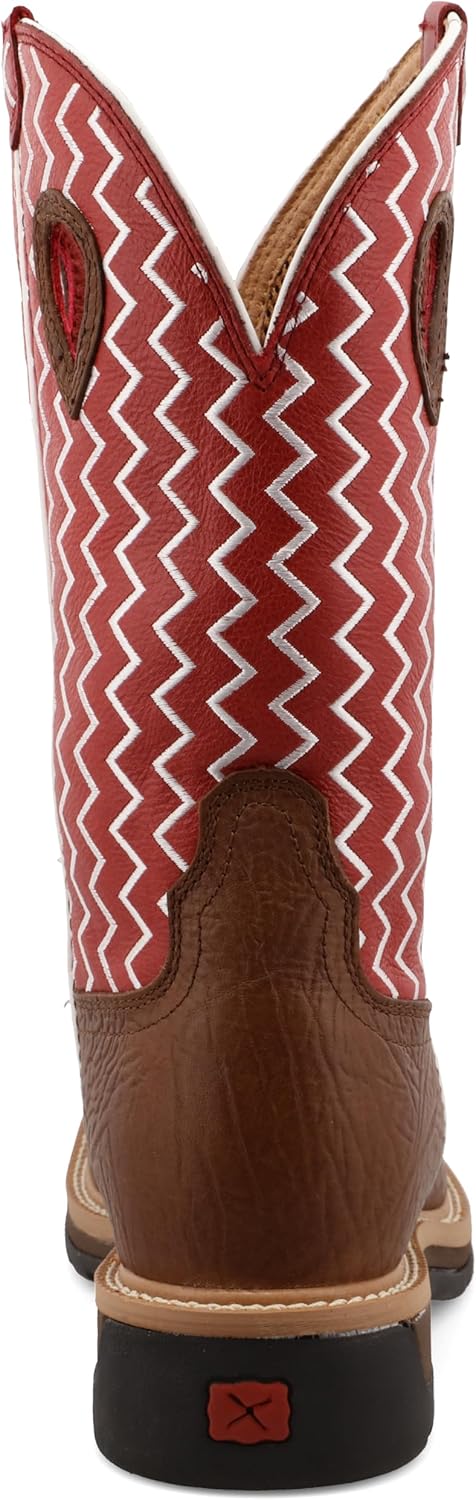 Twisted X Mens Lite Cowboy Distressed Saddle/Cherry Workboot