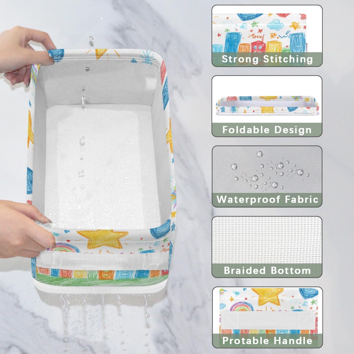 トイレットペーパー収納バスケット、かわいいトイレタンクバスケット、タオル用シェルフビンオーガナイザー、折りたたみ可能な小さなストレー