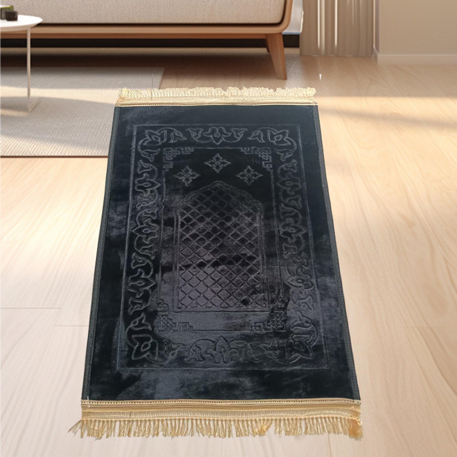 Tapis Prière Musulman Confortable Rembourré pour Maison Mosquée Les Voyages Tapis Prière